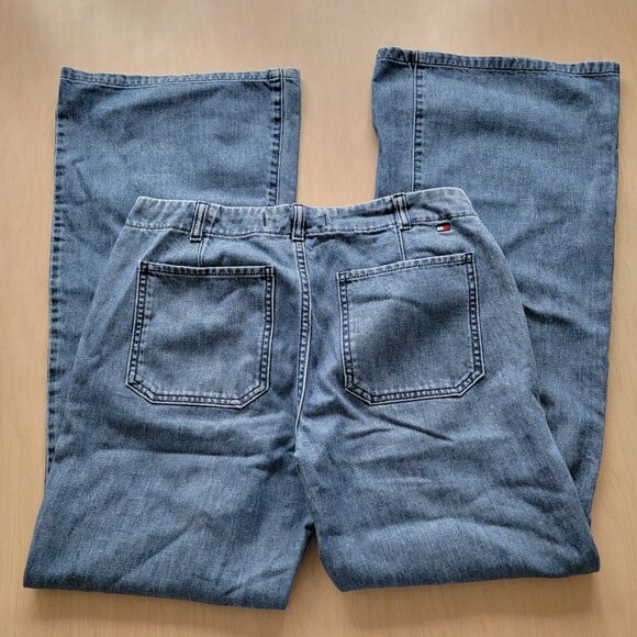 VTG Tommy Hilfiger Jeans Y2K Baggy Flare Size 6 - Picture 5 of 7